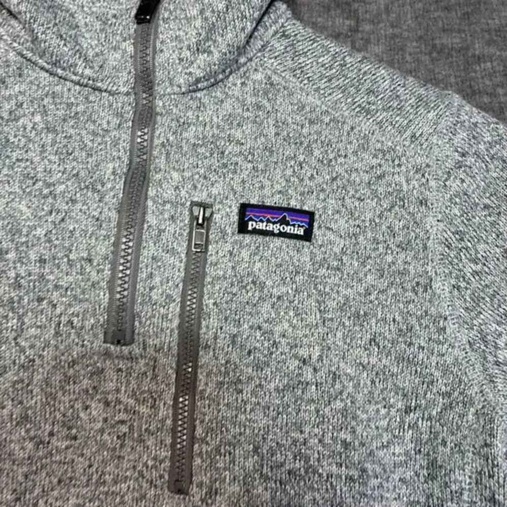 Patagonia Better Sweater Quarter Zip Fleece Heather Gray Women’s Size Large Hike